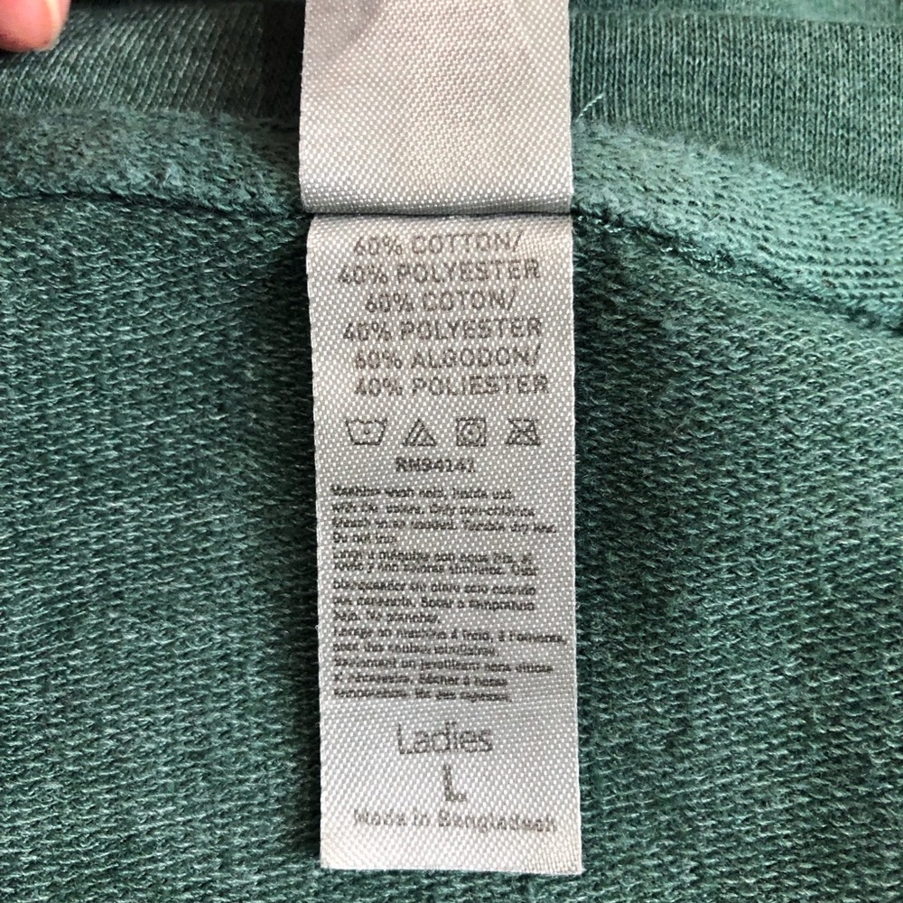 Women's L Sweatshirt Green My Life Is Ruled By A Tiny Furry Overlord Cat Lovers - Picture 8 of 10